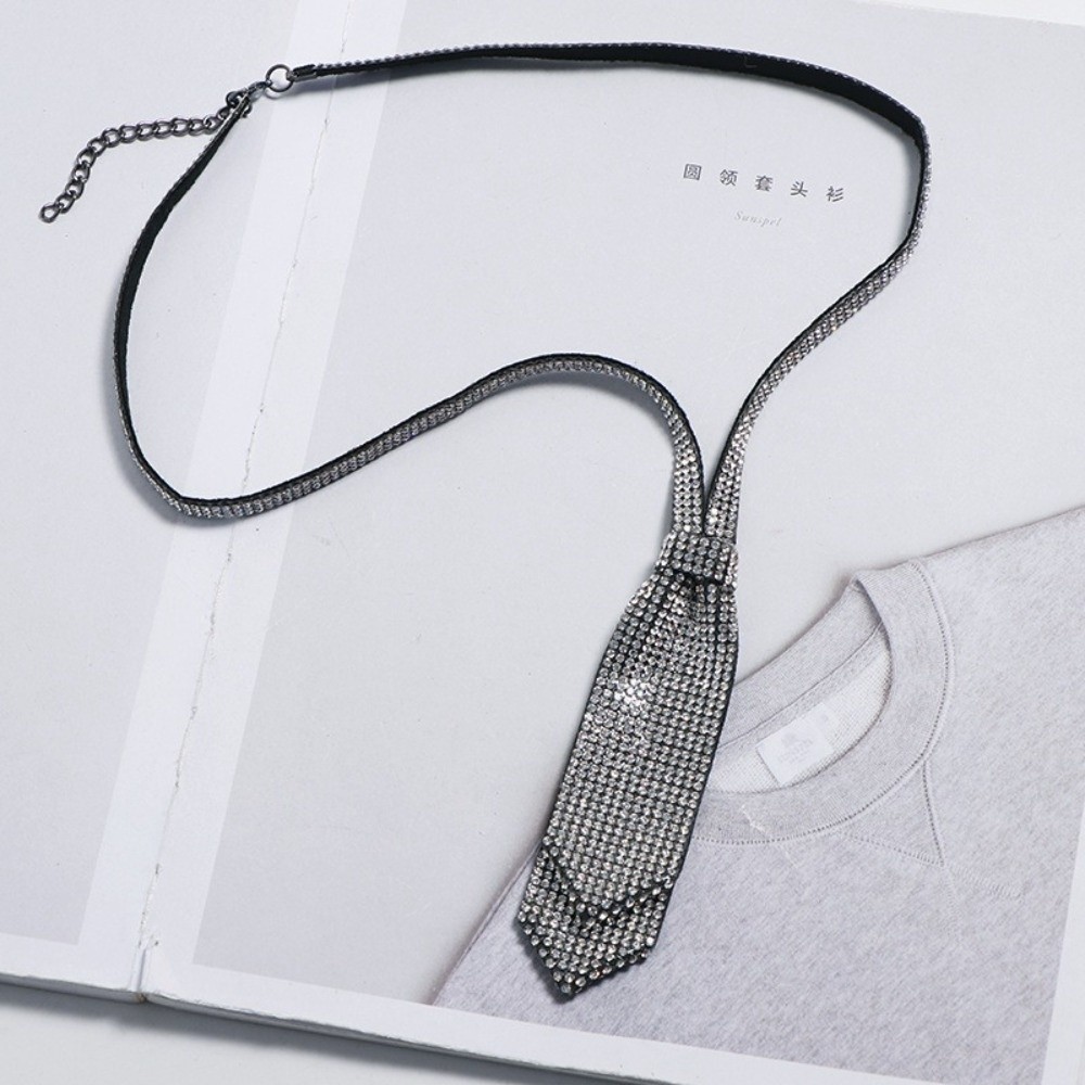 Women'S Formal Wear Accessories - Glänzende Verstellbare Strass-Krawatte Doppellagige Schwarze Fliege