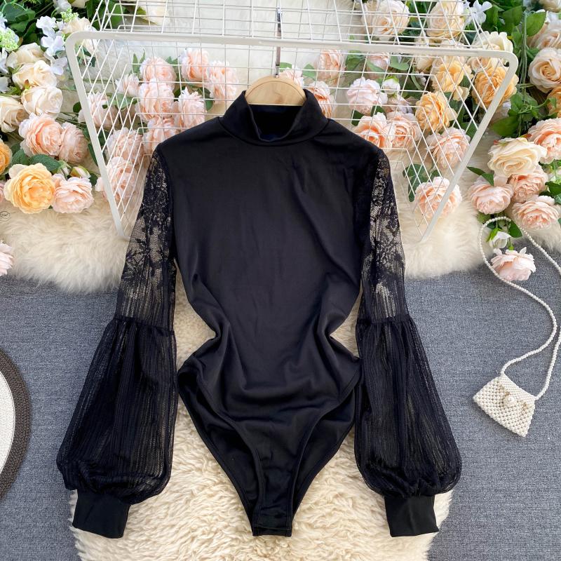 Women'S Formal Wear Jumpsuit - Sexy Laterne Langarm High Collar Mode