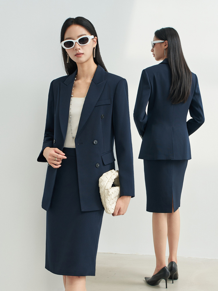 Women Formal Wear For Interview - Marineblauer Professioneller Hosenanzug für Damen, Formelle