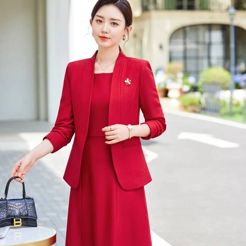 Women Formal Wear For Interview - Formelle Damen-Business-Anzüge, professionelle Büro-Arbeitskleidung mit Kleid