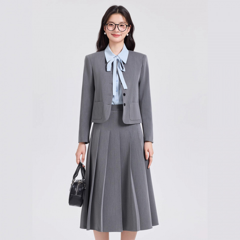 Graues kurzes Anzugset für Dam – Women Formal Wear For Interview Bewertung und Preis