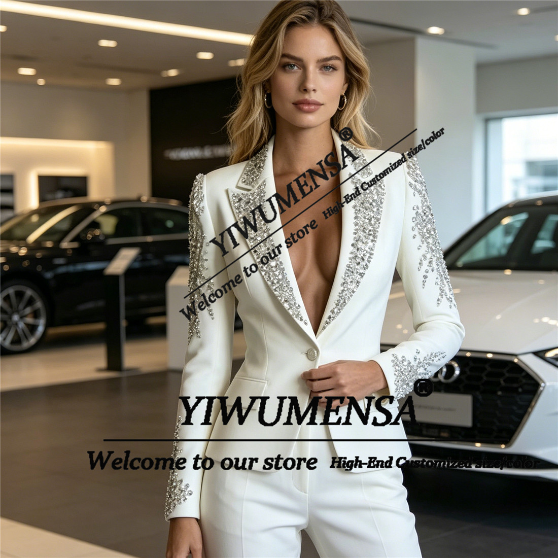 Luxuriöse Damenanzüge 2-teilig – Women Formal Wear Pants Bewertung und Preis