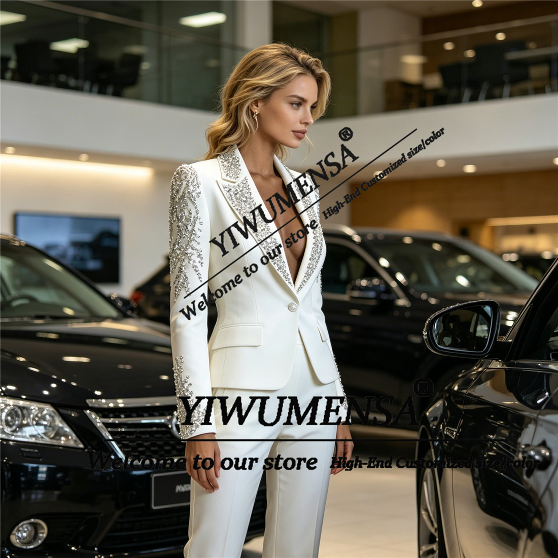 Luxuriöse Damenanzüge 2-teilig – Women Formal Wear Pants Bewertung und Preis