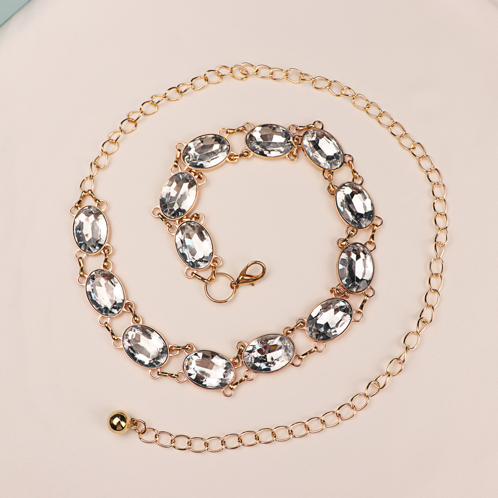 Schicke Strass-Taillenkette fü – Women Formal Wear Belt Bewertung und Preis