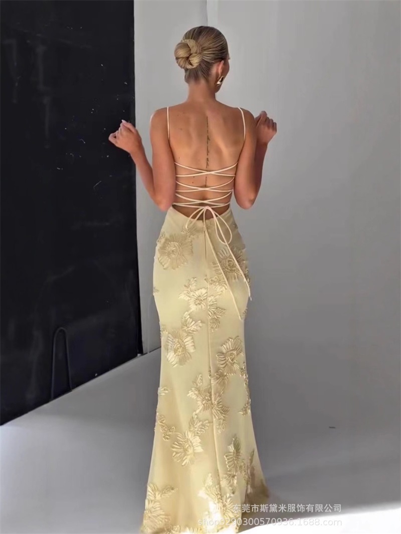 Gelbe Stickerei Frauen Abendkl – Yellow Formal Wear Women Bewertung und Preis