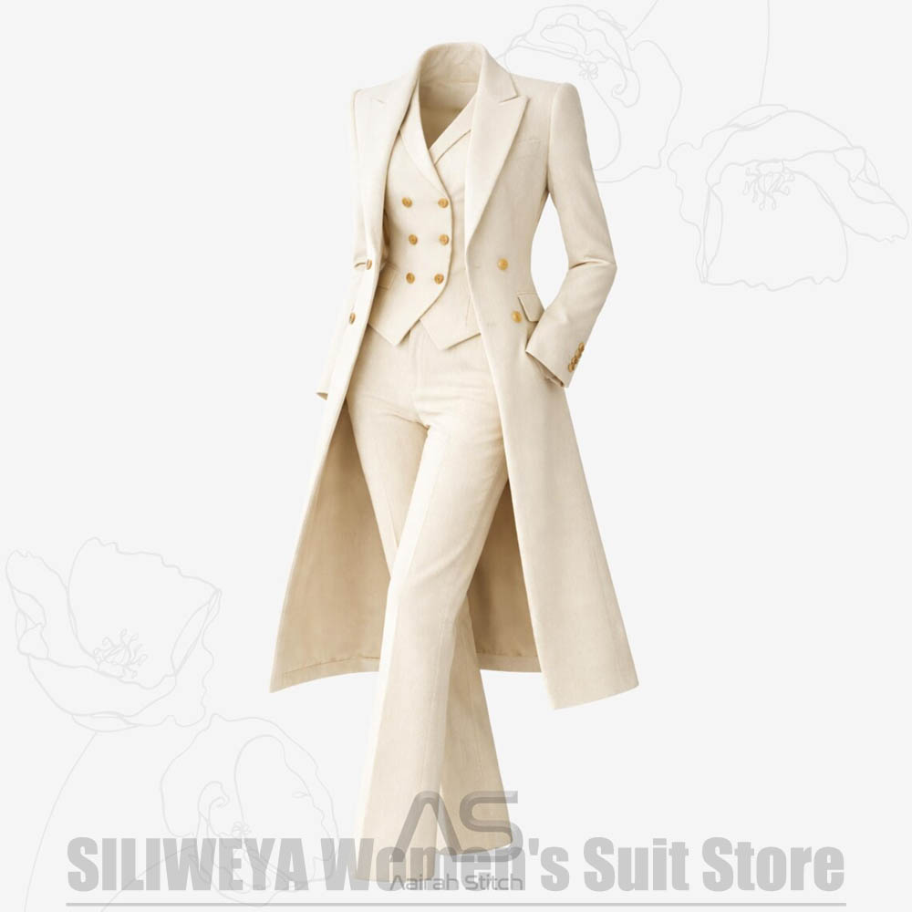 Damenanzug 3-teilig Doppelreih – Women Formal Wear Business Bewertung und Preis