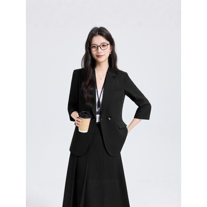 Marineblauer Damenanzug für Fr – Women Formal Wear For Interview Bewertung und Preis