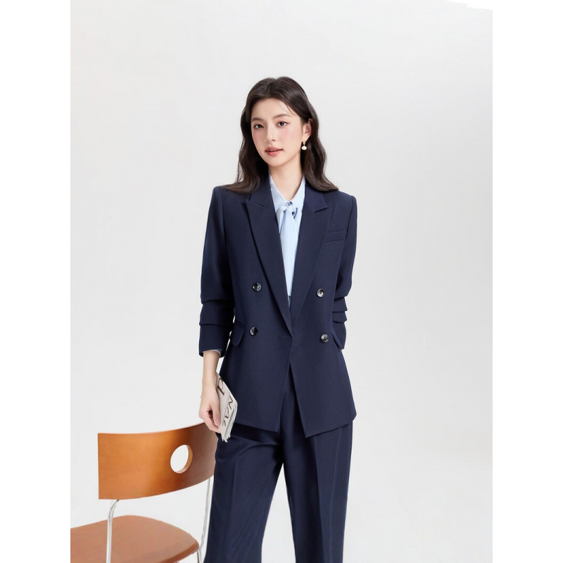 Marineblauer zweireihiger Dame – Women Formal Wear For Interview Bewertung und Preis