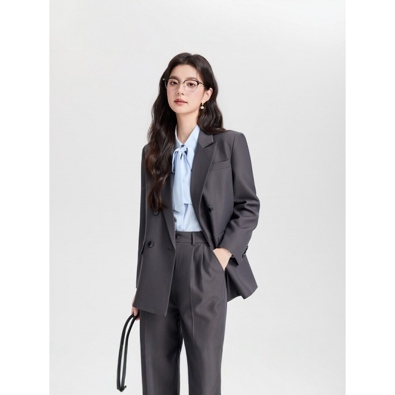 Marineblauer zweireihiger Dame – Women Formal Wear For Interview Bewertung und Preis