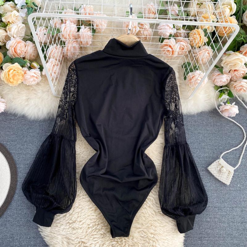 Sexy Laterne Langarm High Coll – Women'S Formal Wear Jumpsuit Bewertung und Preis