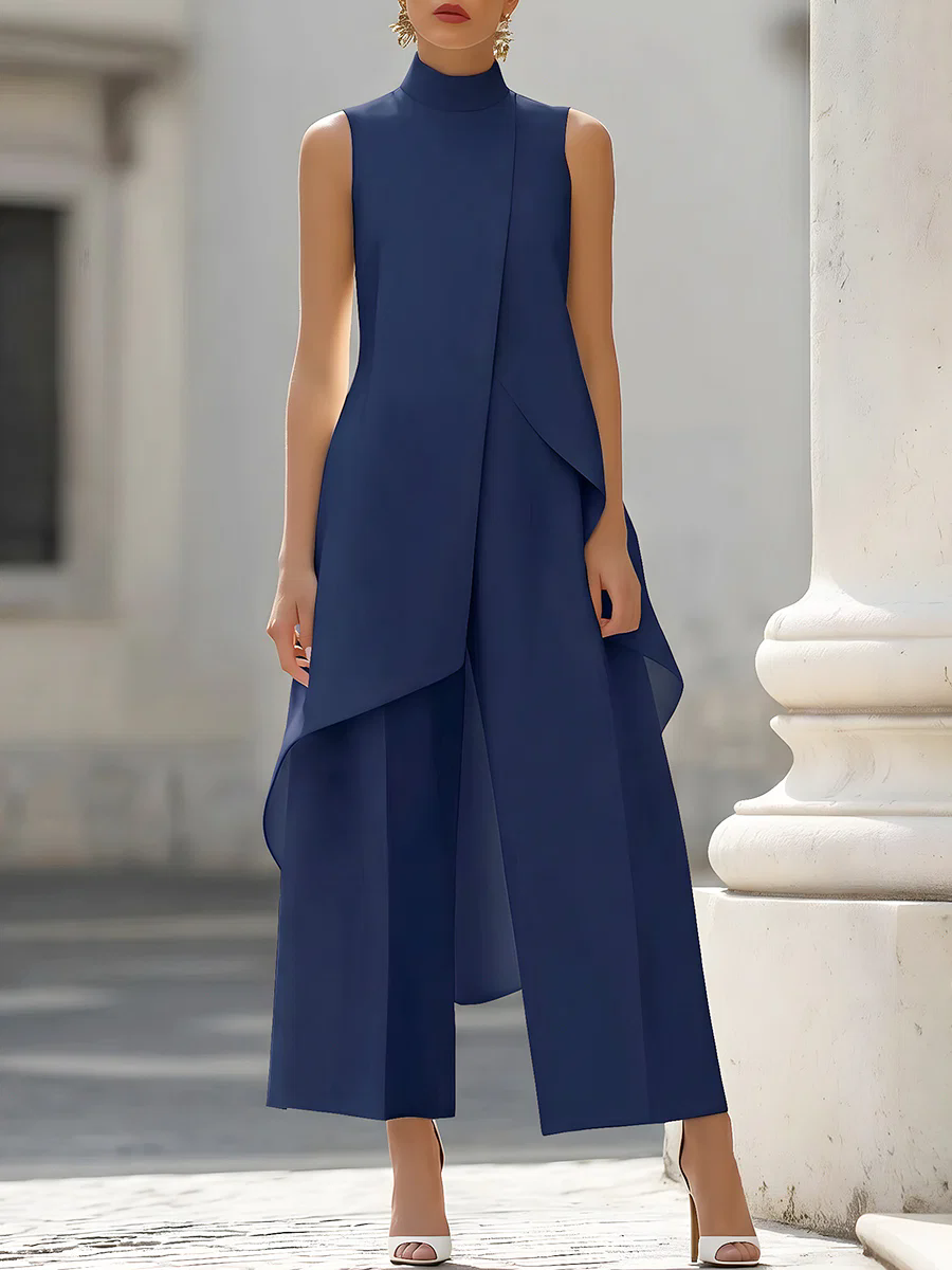 Ärmelloser Jumpsuit mit hohem  – Women Formal Wear Pants Bewertung und Preis